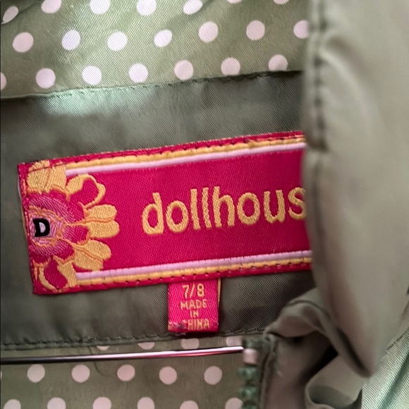 Dollhouse Green Utility Vest Quilted Sleeveless - Picture 3 of 8